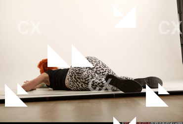 Woman Adult Athletic White Neutral Laying poses Casual