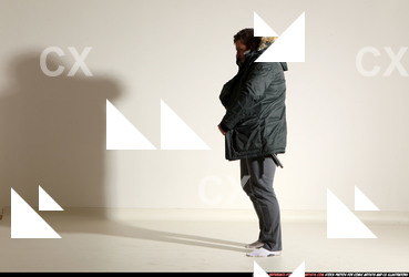 Man Adult Muscular White Fighting with gun Standing poses Casual