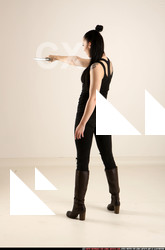 Woman Adult Athletic White Fighting with gun Standing poses Casual
