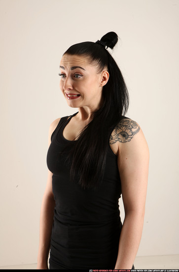 Woman Adult Athletic White Facial expressions Standing poses Casual