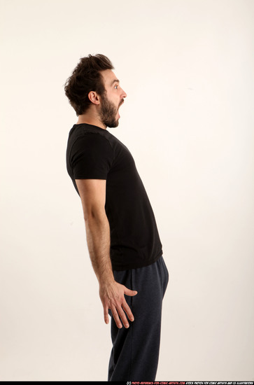 Man Adult Athletic White Facial expressions Standing poses Casual