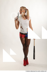 Woman Adult Average White Fighting without gun Standing poses Coat