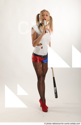 Woman Adult Average White Fighting without gun Standing poses Coat