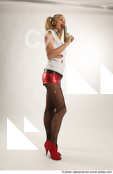 Woman Adult Average White Fighting without gun Standing poses Coat