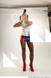 Woman Adult Average White Fighting without gun Standing poses Casual