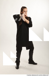 Woman Adult Average White Neutral Standing poses Coat