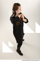 Woman Adult Average White Neutral Standing poses Coat