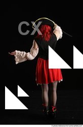 Woman Adult Average White Fighting with knife Standing poses Casual