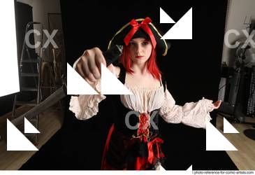 Woman Adult Average White Fighting with knife Standing poses Casual