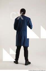Man Adult Average Black Fighting with sword Standing poses Coat