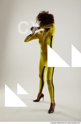 Woman Adult Average Black Fighting with sword Standing poses Casual