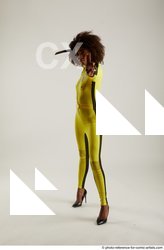 Woman Adult Average Black Fighting with sword Standing poses Casual