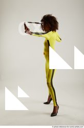 Woman Adult Average Black Fighting with sword Standing poses Casual