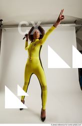 Woman Adult Average Black Fighting with sword Standing poses Casual