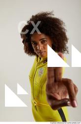 Woman Adult Average Black Fighting with sword Standing poses Casual