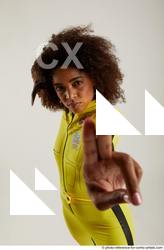 Woman Adult Average Black Fighting with sword Standing poses Casual