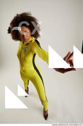 Woman Adult Average Black Fighting with sword Standing poses Casual