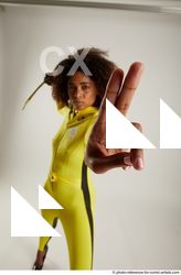 Woman Adult Average Black Fighting with sword Standing poses Casual