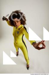 Woman Adult Average Black Fighting with sword Standing poses Casual