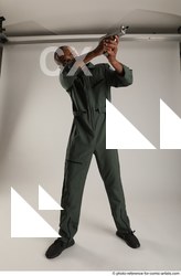 Man Adult Average Black Fighting without gun Standing poses Army