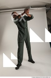 Man Adult Average Black Fighting without gun Standing poses Army