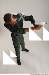 Man Adult Average Black Fighting without gun Standing poses Army