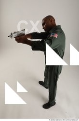 Man Adult Average Black Fighting without gun Standing poses Army