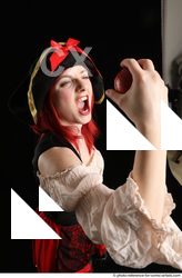 Woman Adult Average White Fighting without gun Standing poses Casual