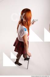 Woman Adult Average White Fighting without gun Standing poses Casual