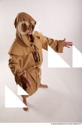 Man Adult Chubby White Magic Standing poses Coat