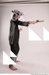 Man Adult Athletic White Fighting with gun Standing poses Casual