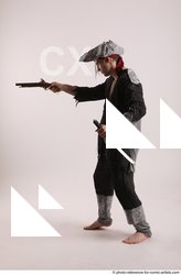 Man Adult Average White Fighting with gun Standing poses Casual