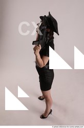 Woman Adult Average White Fighting without gun Standing poses Casual