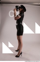 Woman Adult Average White Fighting with gun Standing poses Casual