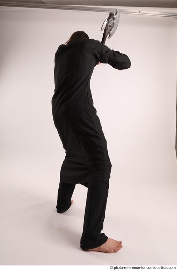 Man Adult Athletic White Fighting without gun Standing poses Coat