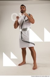 Man Adult Muscular Fist fight Standing poses Coat Latino