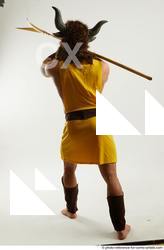 Man Adult Average White Fighting with spear Standing poses Casual