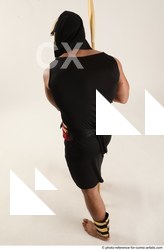 Man Adult Muscular Fighting with spear Standing poses Casual Latino