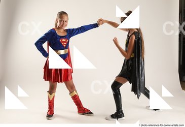 Young Athletic White Fist fight Standing poses Casual Women