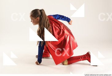 Woman Young Athletic White Neutral Kneeling poses Casual