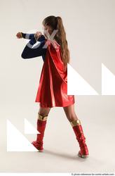 Woman Young Athletic White Fist fight Standing poses Casual