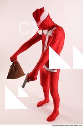 Man Adult Athletic Another Fighting with gun Standing poses Casual