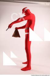 Man Adult Athletic Another Fighting with gun Standing poses Casual