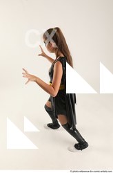 Woman Young Athletic White Fighting without gun Standing poses Casual