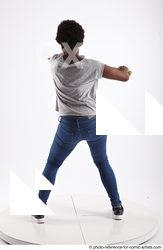 Woman Adult Athletic Black Fighting with knife Fight Casual