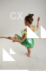 Woman Adult Average White Fighting with spear Standing poses Casual