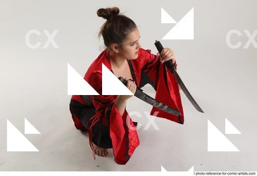 Woman Adult Chubby White Daily activities Kneeling poses Casual