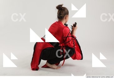 Woman Adult Chubby White Daily activities Kneeling poses Casual