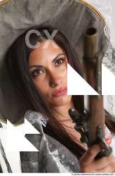 LUCI AVIOL STANDING POSE WITH TWO GUNS (27)