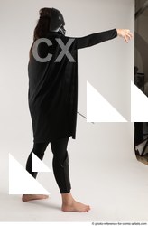 Woman Adult Average White Fighting with sword Standing poses Coat